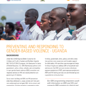 Preventing and Responding to Gender-Based Violence – Uganda