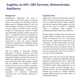Success Story: Eugenia, an HIV + GBV Survivor, Demonstrates Resilience